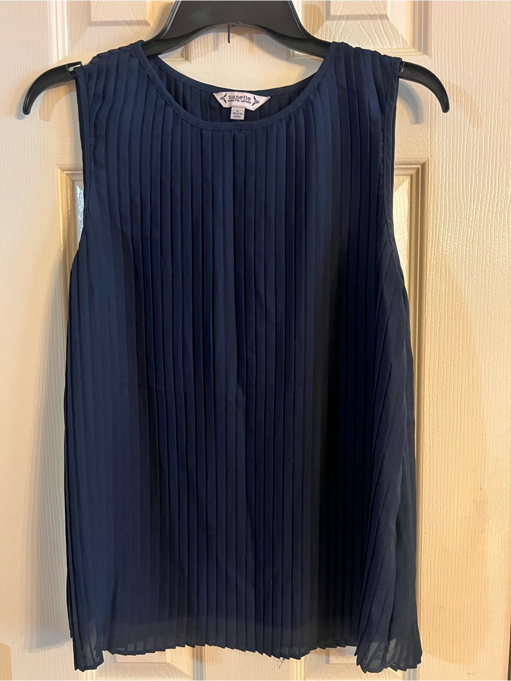 Nanette Lepore Pleated Sleeveless Top in Deep Blue
